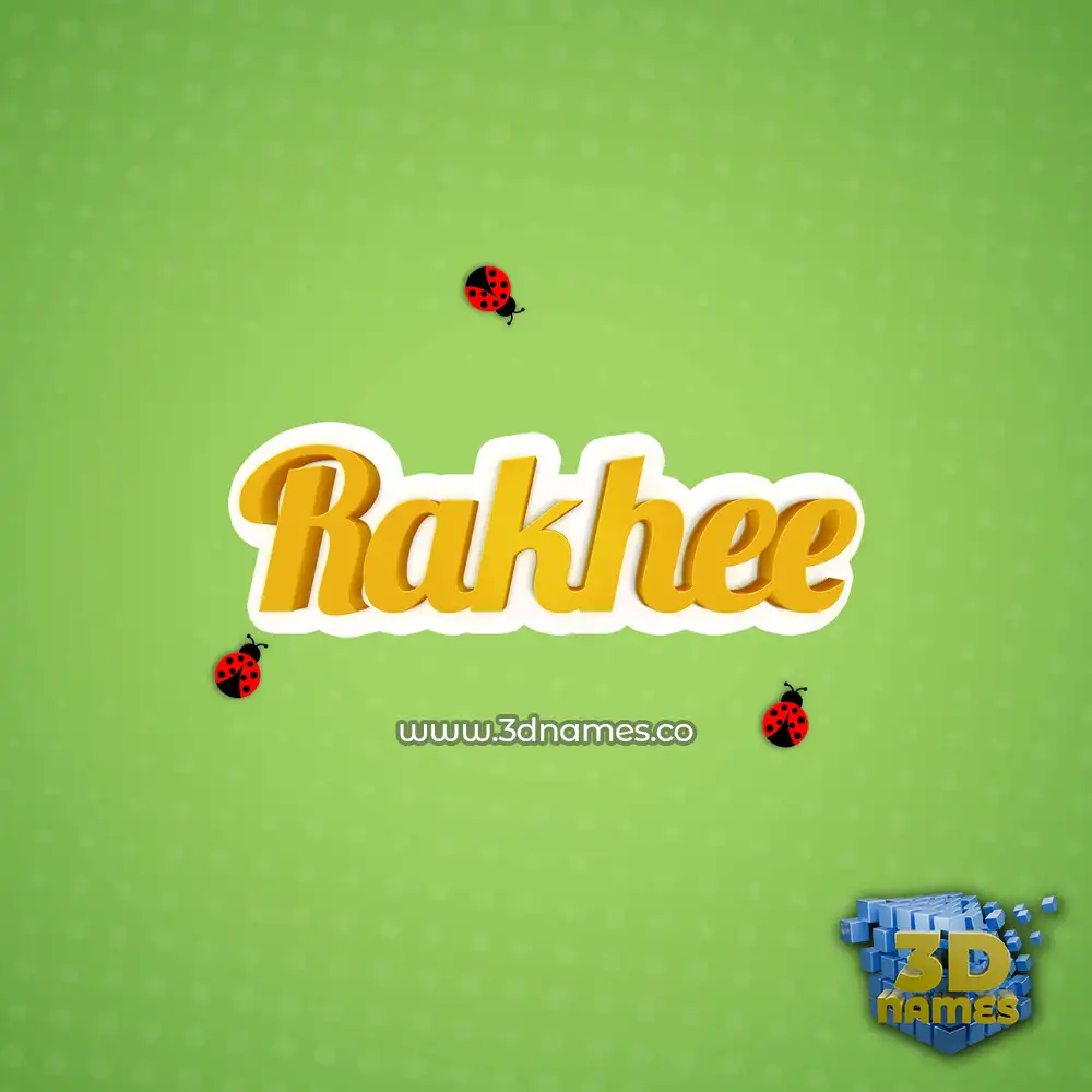 rakhee in Ladybugs style - 3D name wallpaper