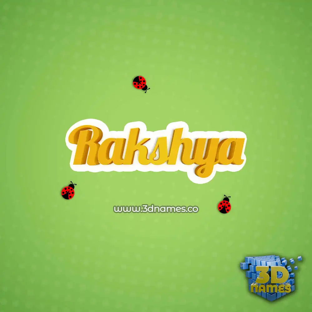 rakshya in Ladybugs style - 3D name wallpaper