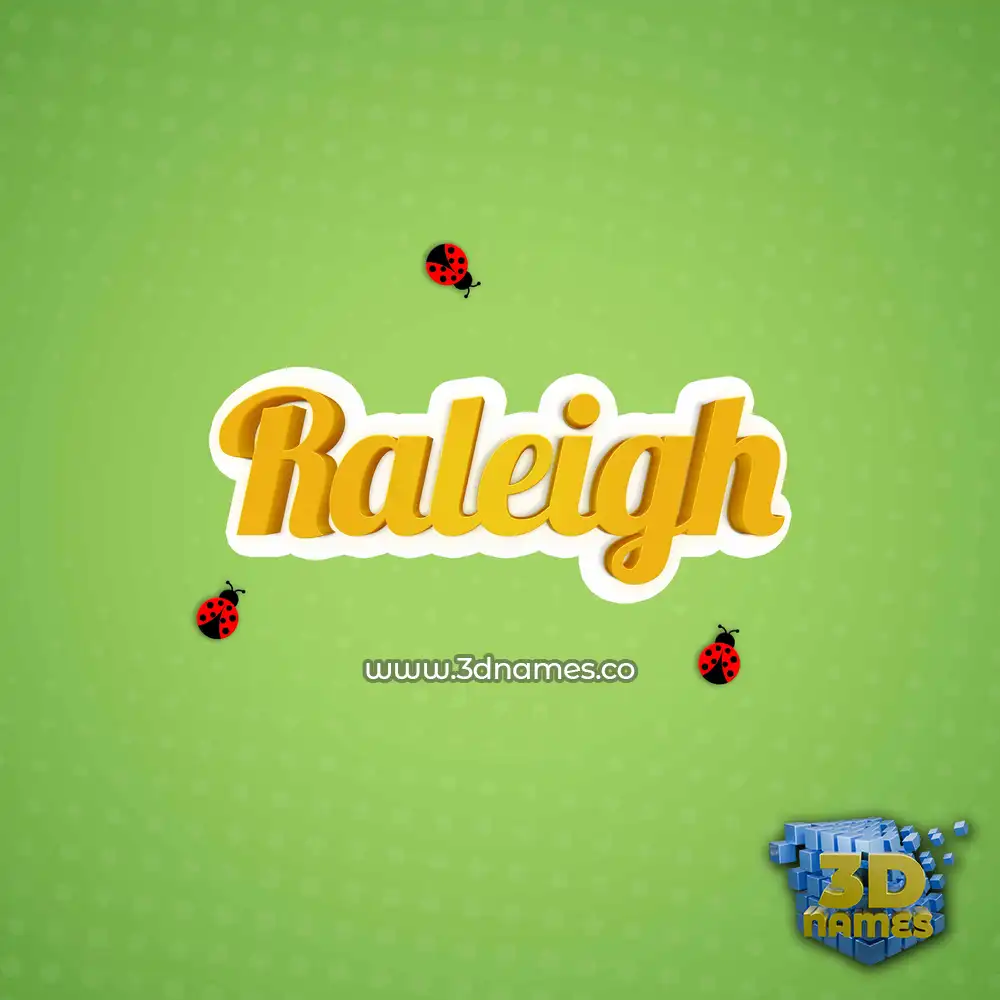 raleigh in Ladybugs style - 3D name wallpaper