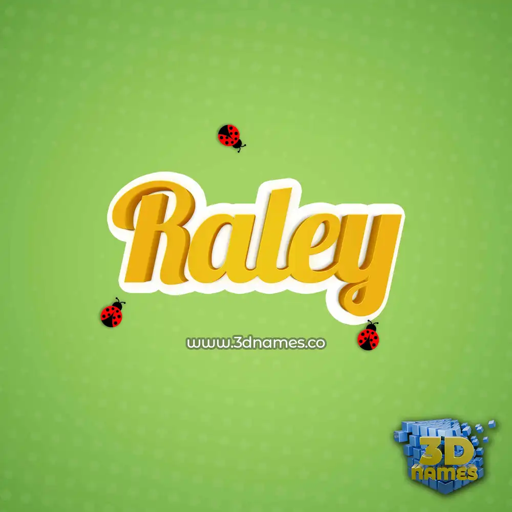 raley in Ladybugs style - 3D name wallpaper