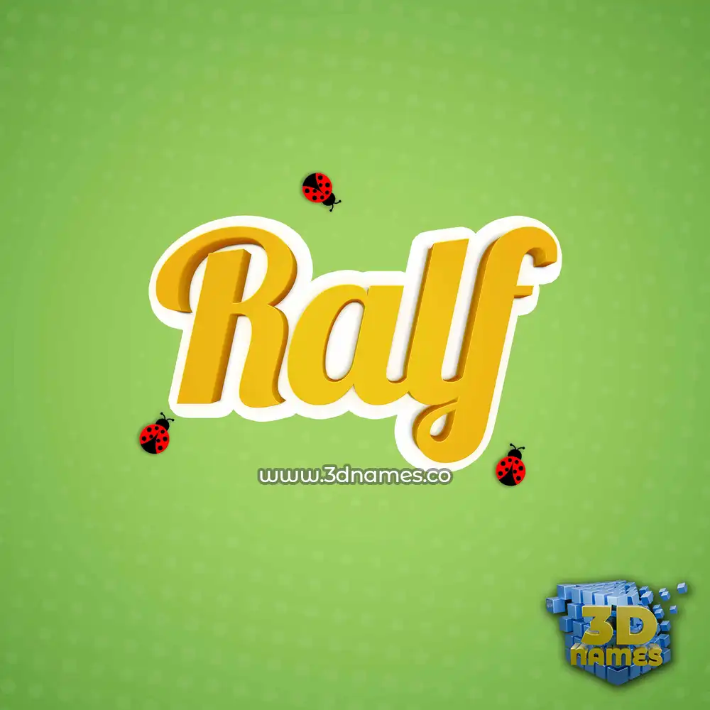 ralf in Ladybugs style - 3D name wallpaper