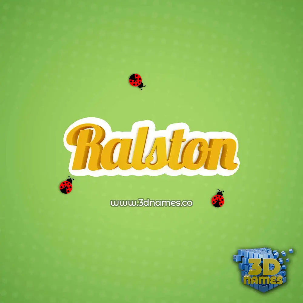 ralston in Ladybugs style - 3D name wallpaper