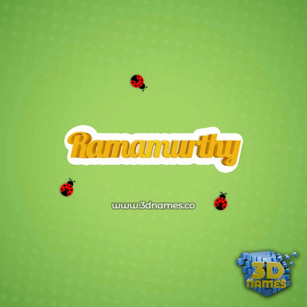 ramamurthy in Ladybugs style - 3D name wallpaper