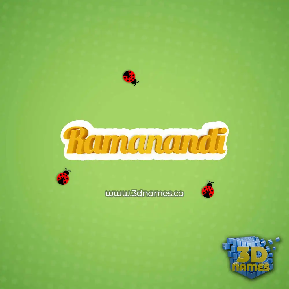 ramanandi in Ladybugs style - 3D name wallpaper