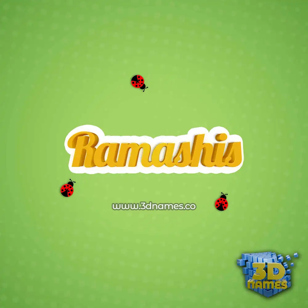 ramashis in Ladybugs style - 3D name wallpaper