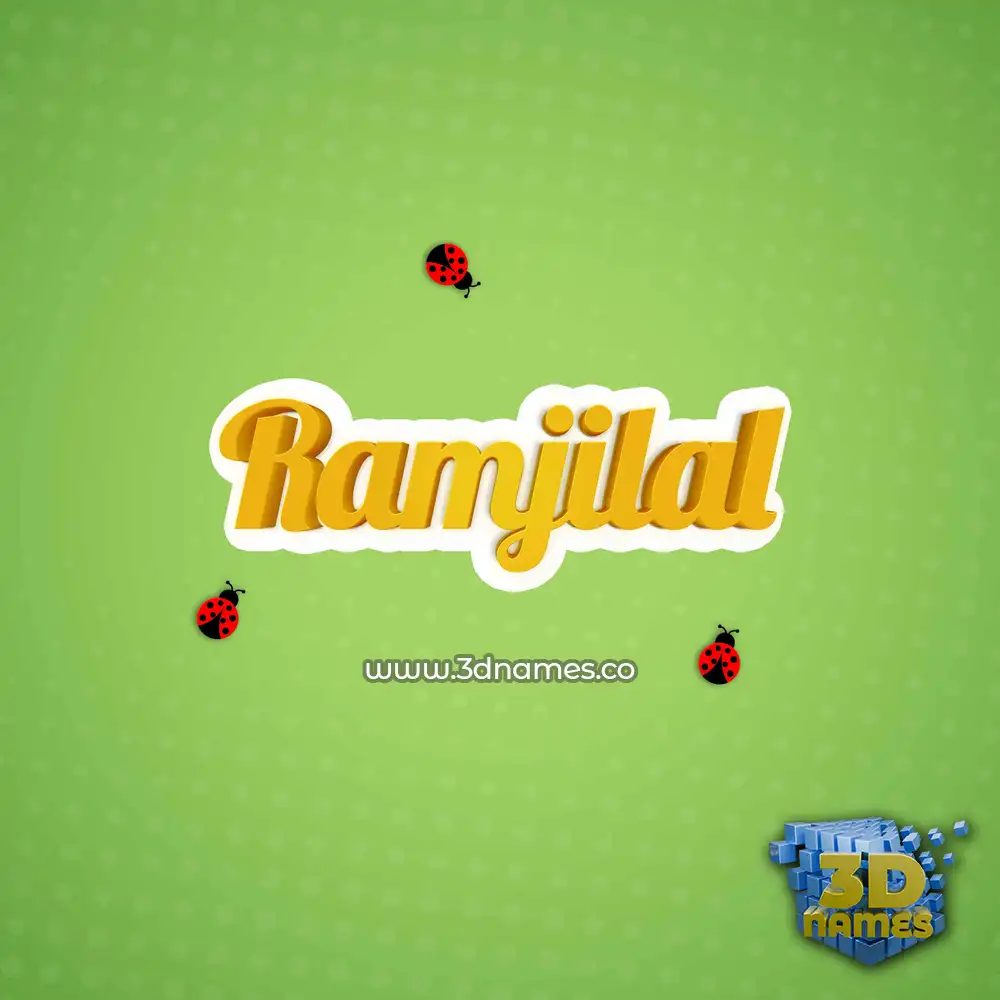 ramjilal in Ladybugs style - 3D name wallpaper