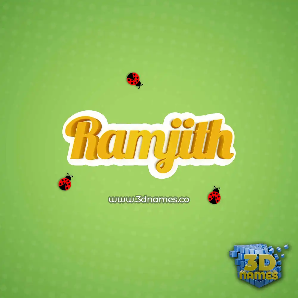 ramjith in Ladybugs style - 3D name wallpaper