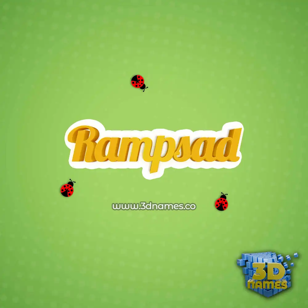 rampsad in Ladybugs style - 3D name wallpaper