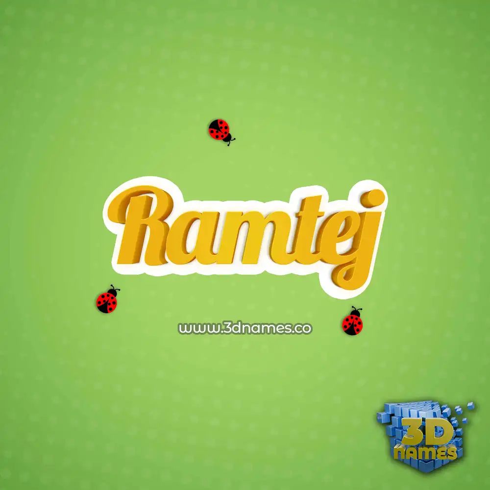 ramtej in Ladybugs style - 3D name wallpaper
