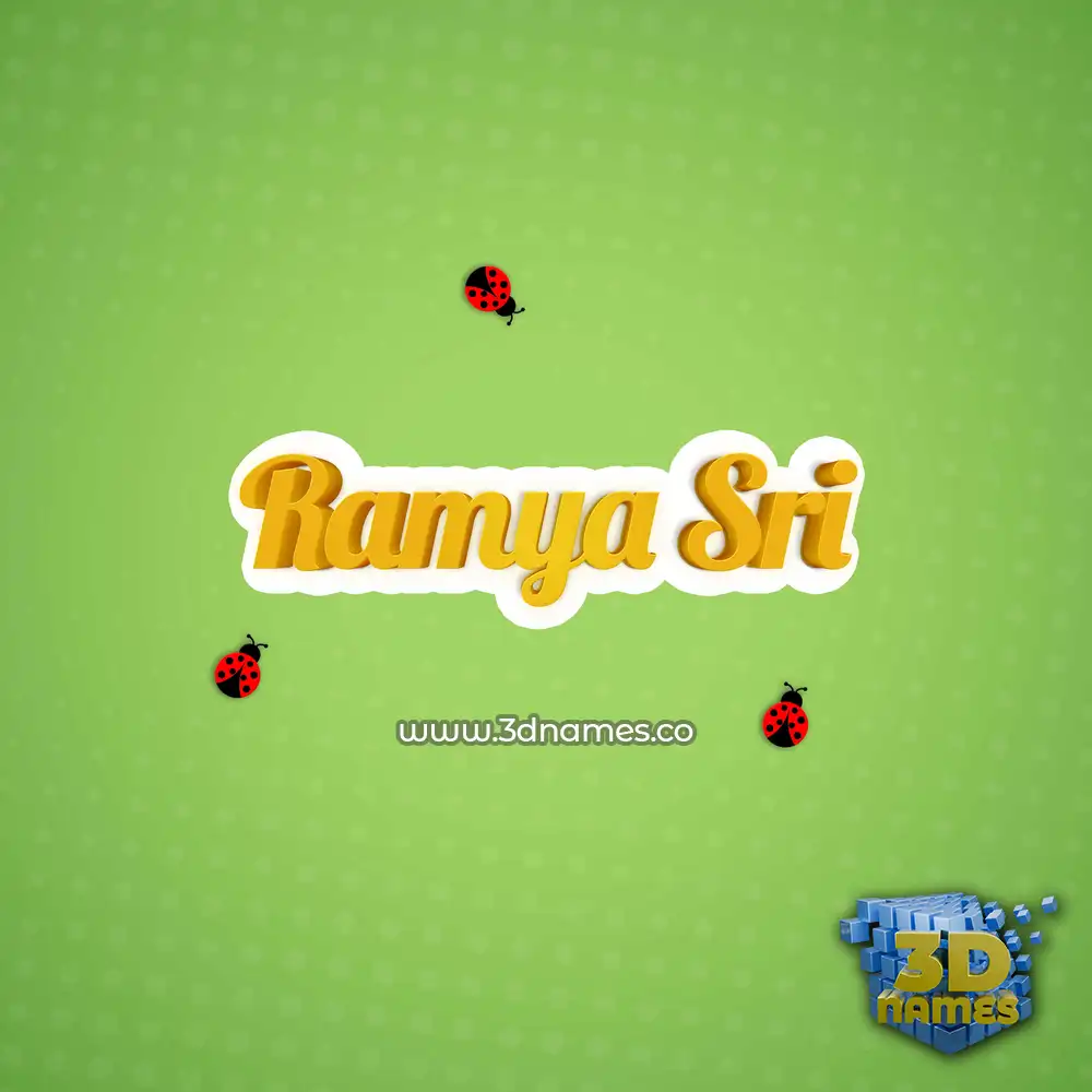 ramya sri in Ladybugs style - 3D name wallpaper