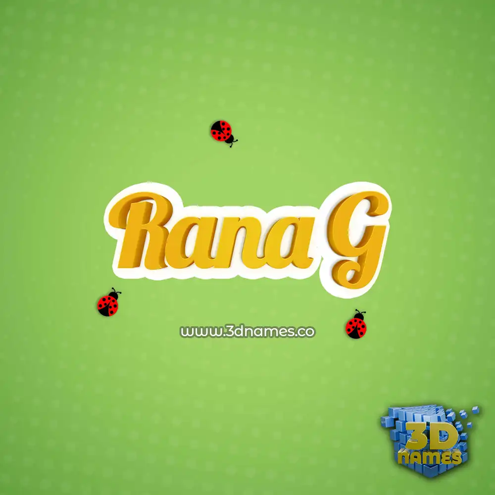 rana g in Ladybugs style - 3D name wallpaper