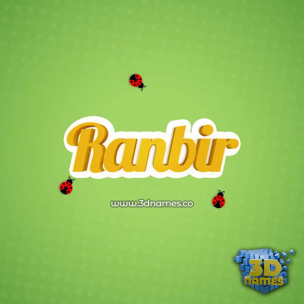ranbir in Ladybugs style - 3D name wallpaper