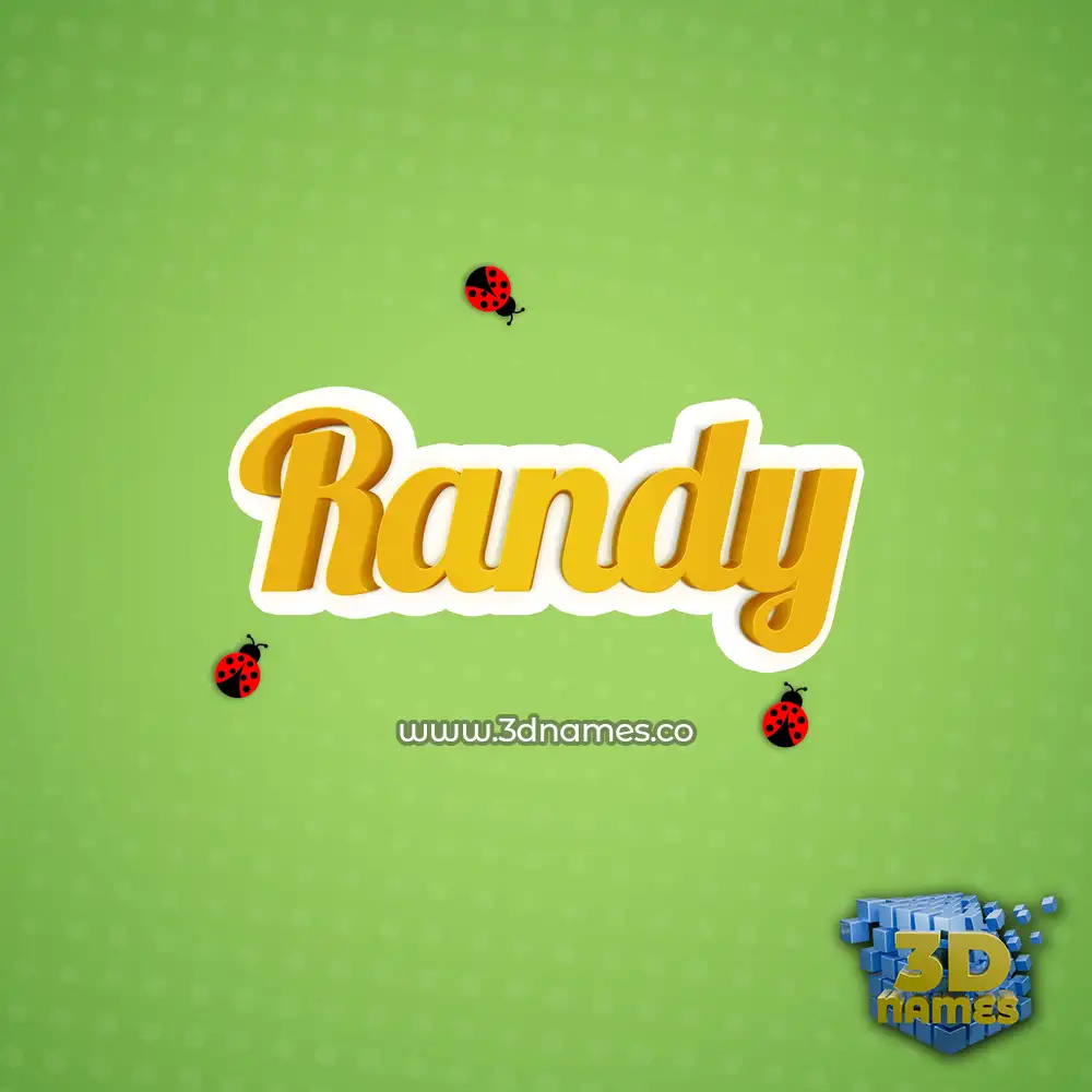 randy in Ladybugs style - 3D name wallpaper