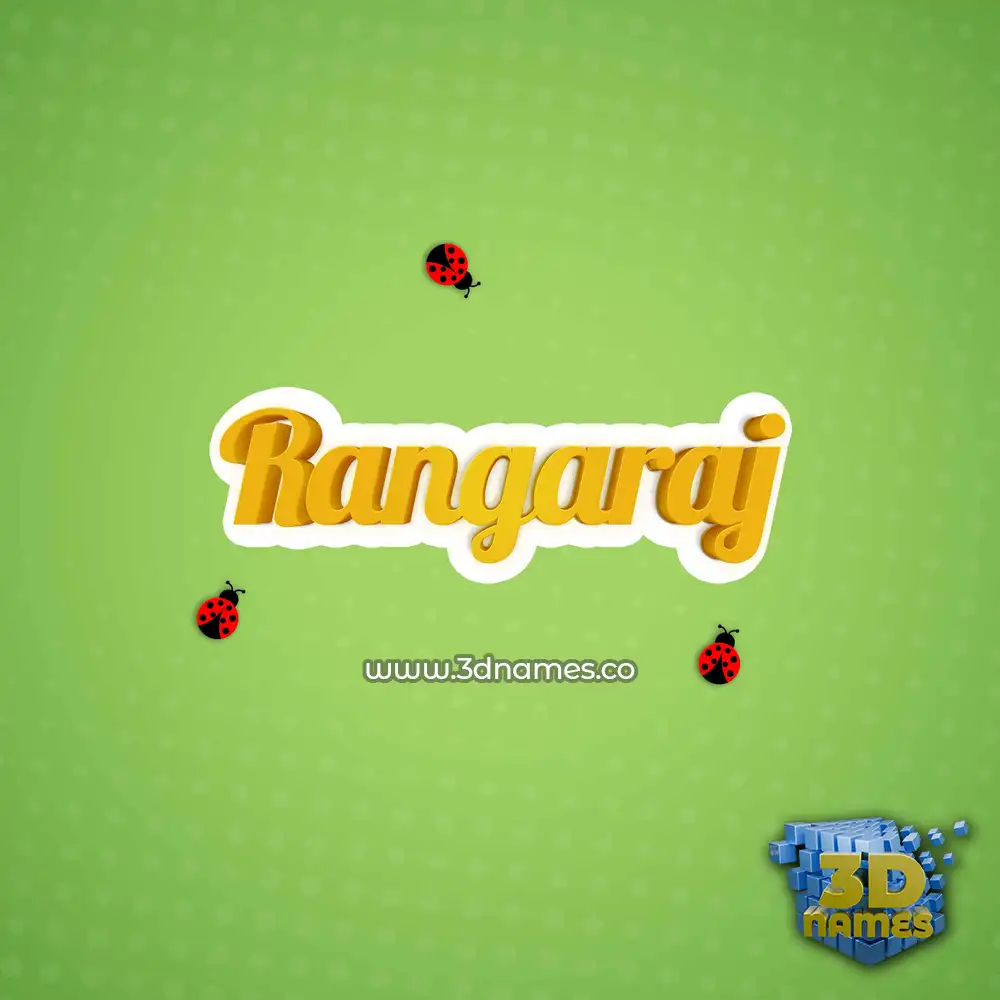rangaraj in Ladybugs style - 3D name wallpaper