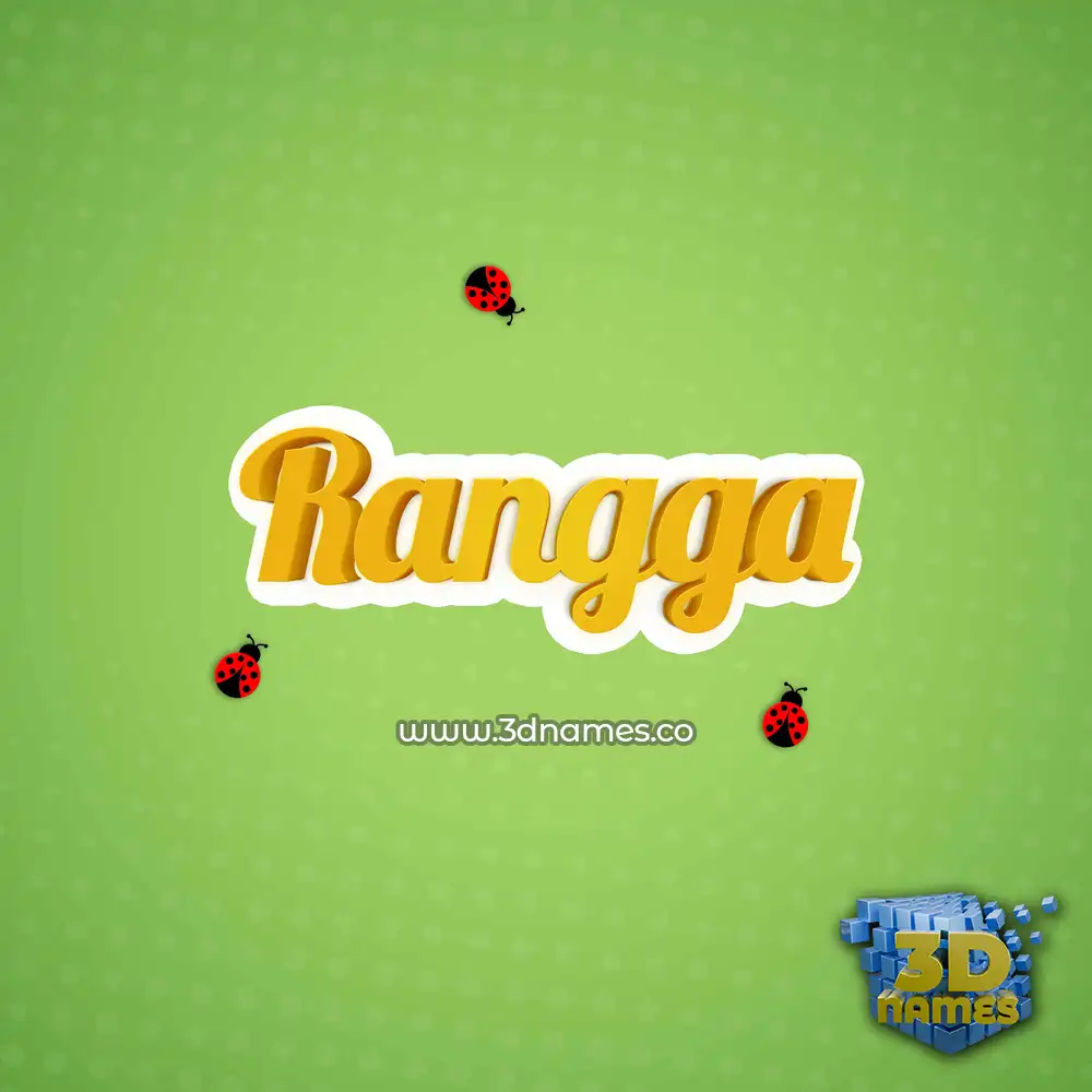 rangga in Ladybugs style - 3D name wallpaper