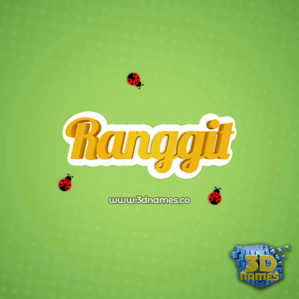 ranggit in Ladybugs style - 3D name wallpaper
