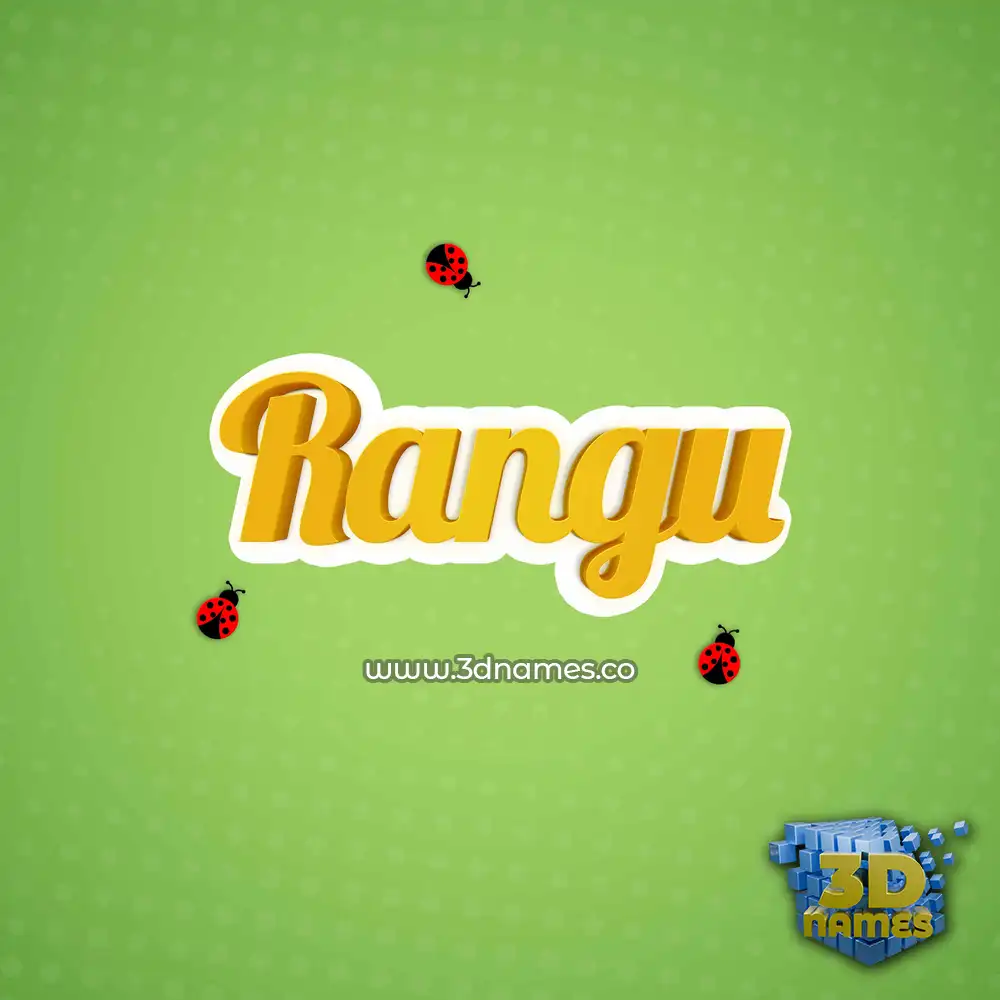 rangu in Ladybugs style - 3D name wallpaper