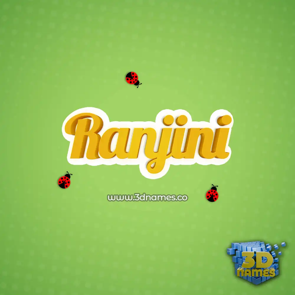 ranjini in Ladybugs style - 3D name wallpaper