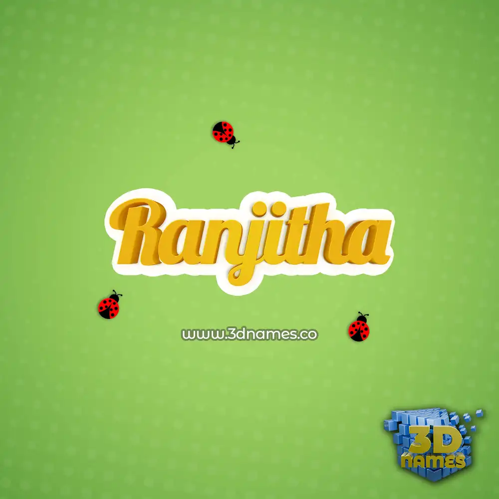 ranjitha in Ladybugs style - 3D name wallpaper