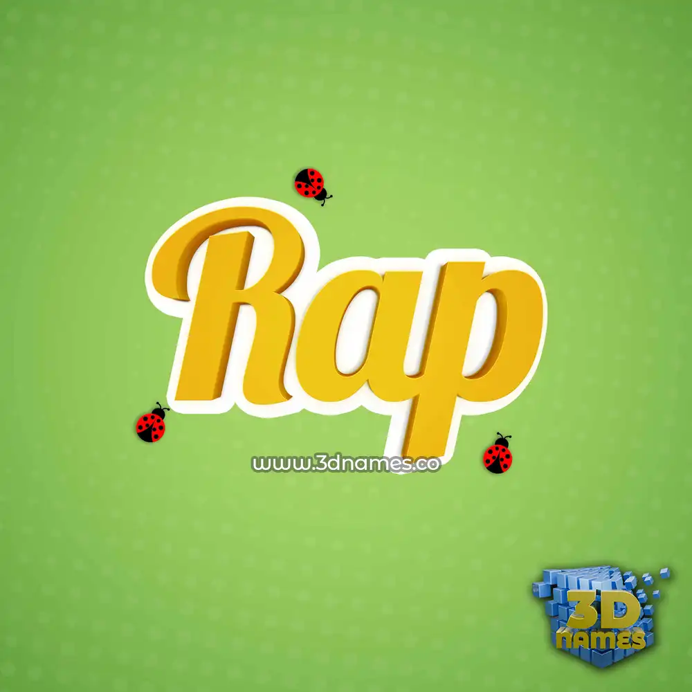 rap in Ladybugs style - 3D name wallpaper