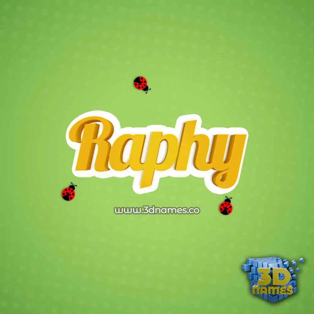 raphy in Ladybugs style - 3D name wallpaper
