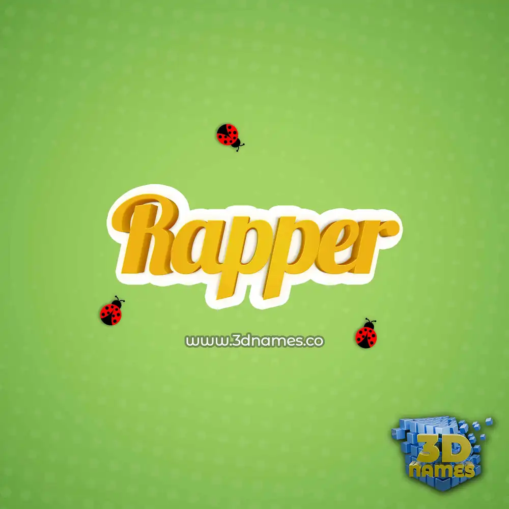 rapper in Ladybugs style - 3D name wallpaper