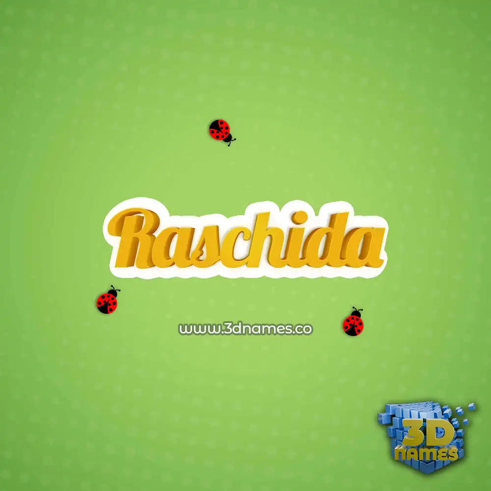 raschida in Ladybugs style - 3D name wallpaper
