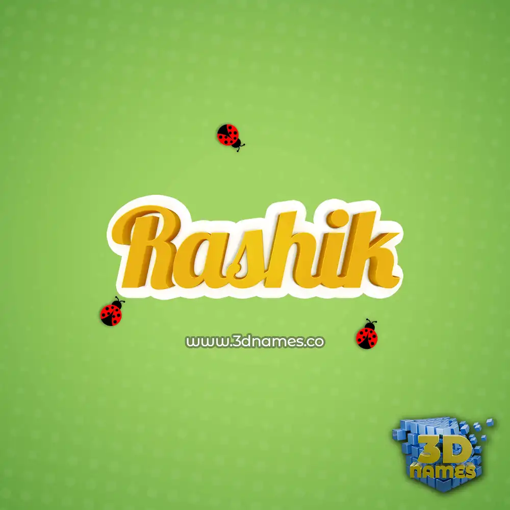 rashik in Ladybugs style - 3D name wallpaper