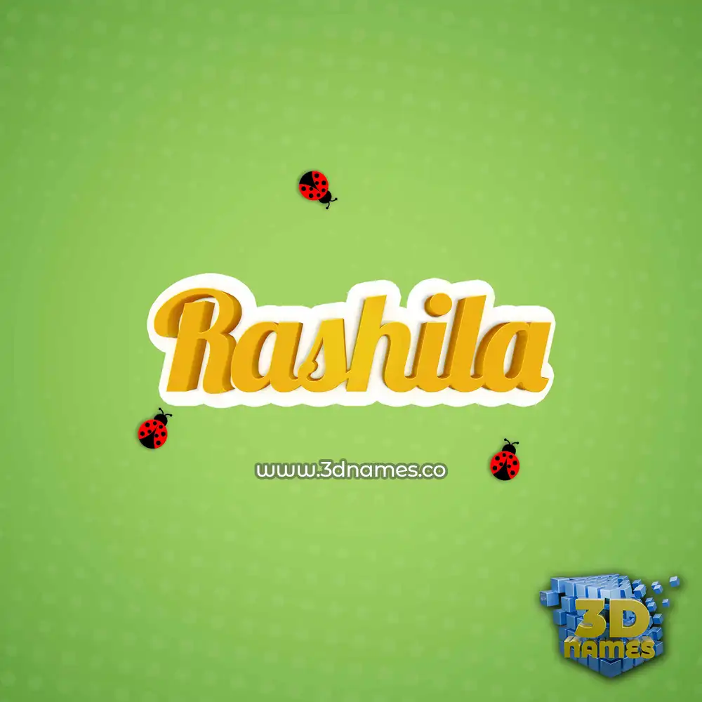 rashila in Ladybugs style - 3D name wallpaper