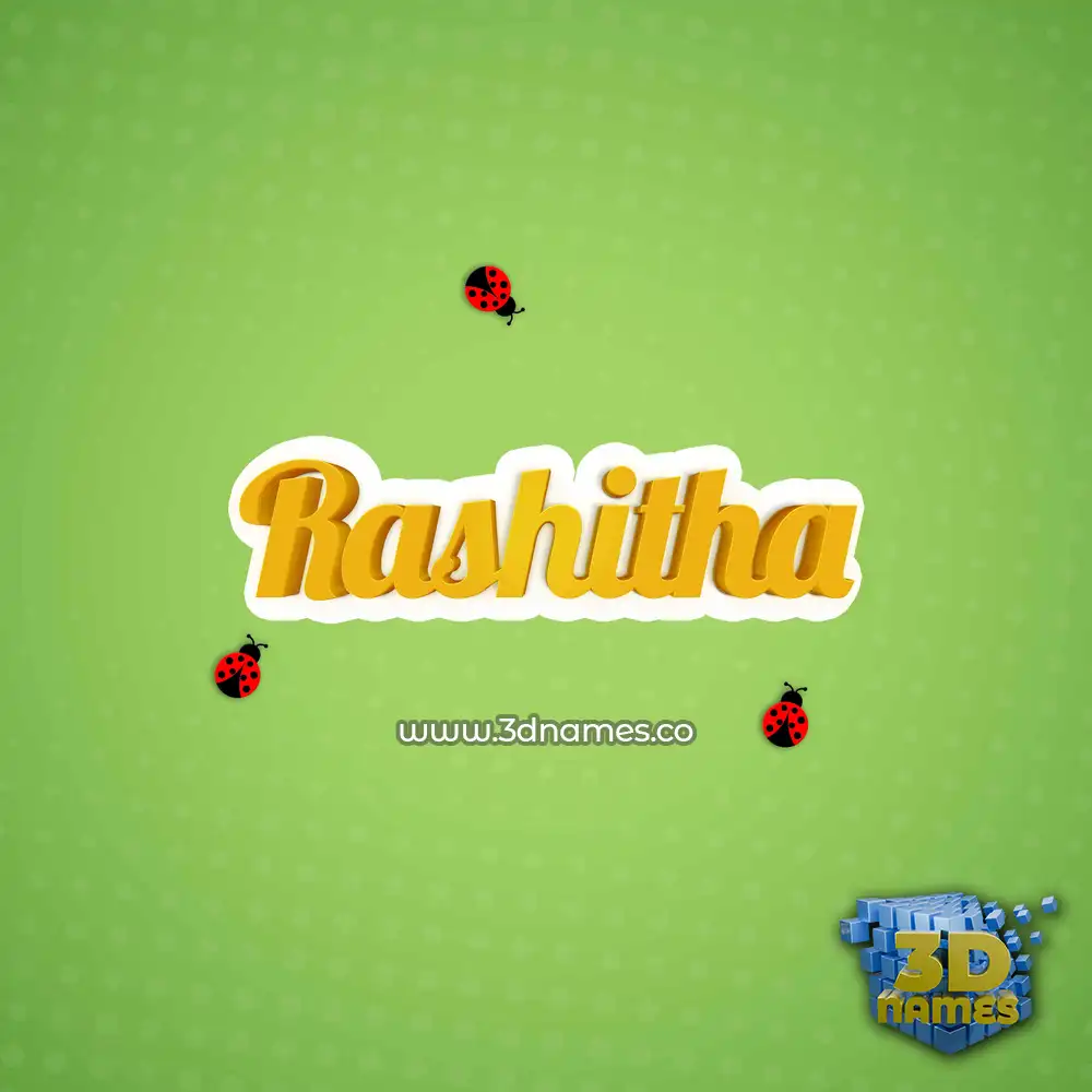 rashitha in Ladybugs style - 3D name wallpaper
