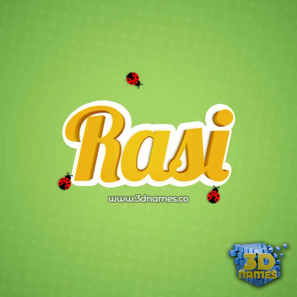 rasi in Ladybugs style - 3D name wallpaper