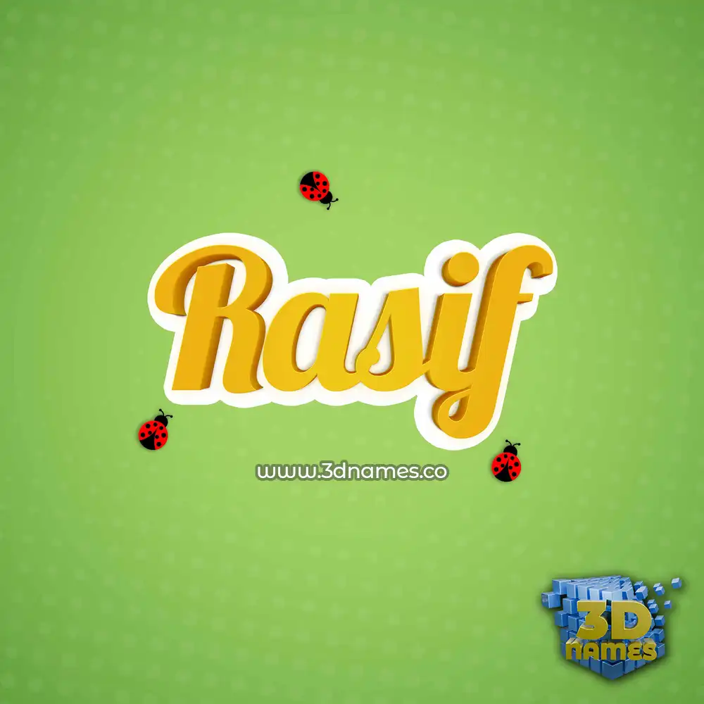 rasif in Ladybugs style - 3D name wallpaper