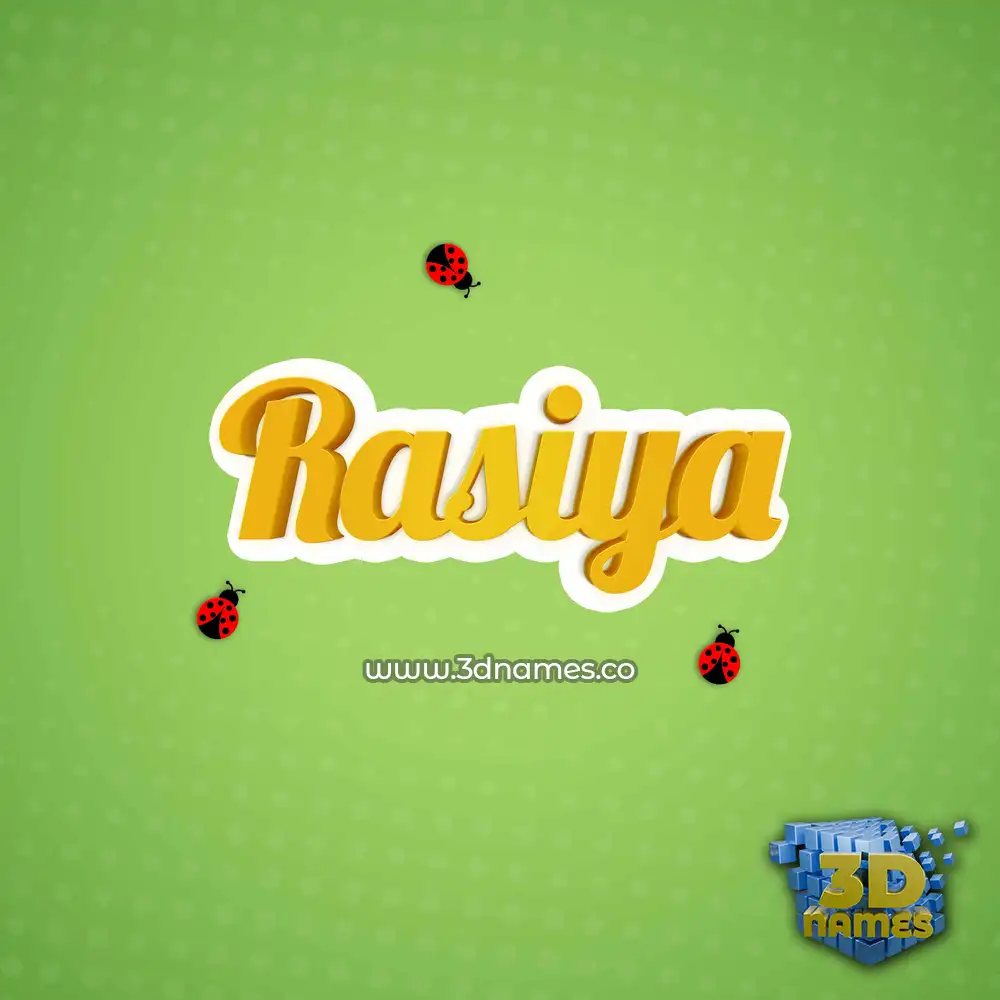 rasiya in Ladybugs style - 3D name wallpaper