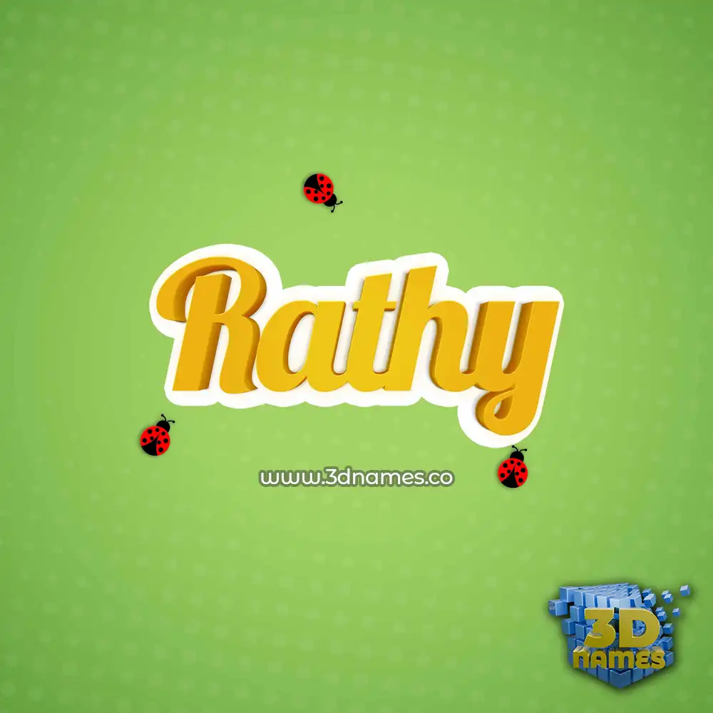 rathy in Ladybugs style - 3D name wallpaper