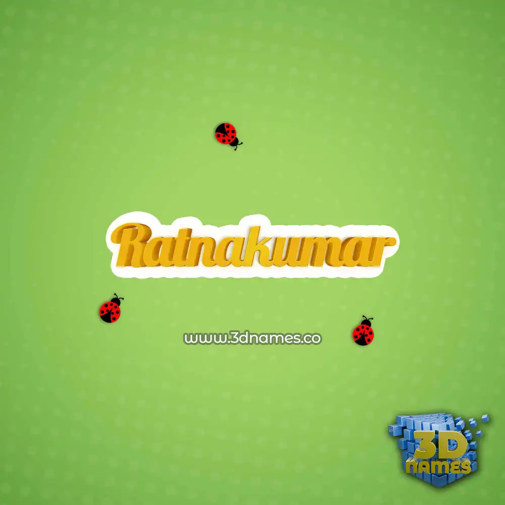 ratnakumar in Ladybugs style - 3D name wallpaper