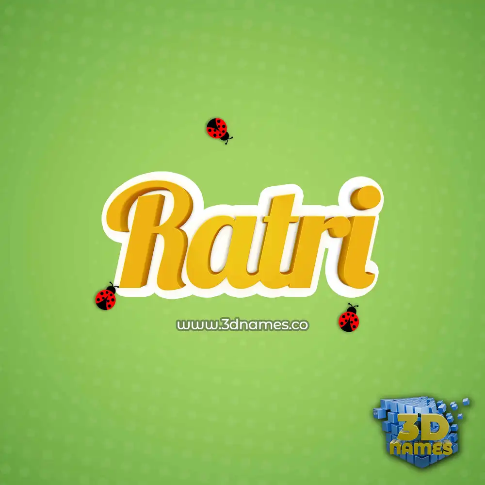 ratri in Ladybugs style - 3D name wallpaper