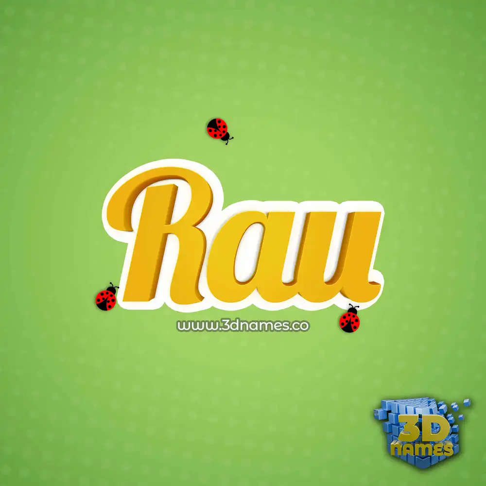 rau in Ladybugs style - 3D name wallpaper