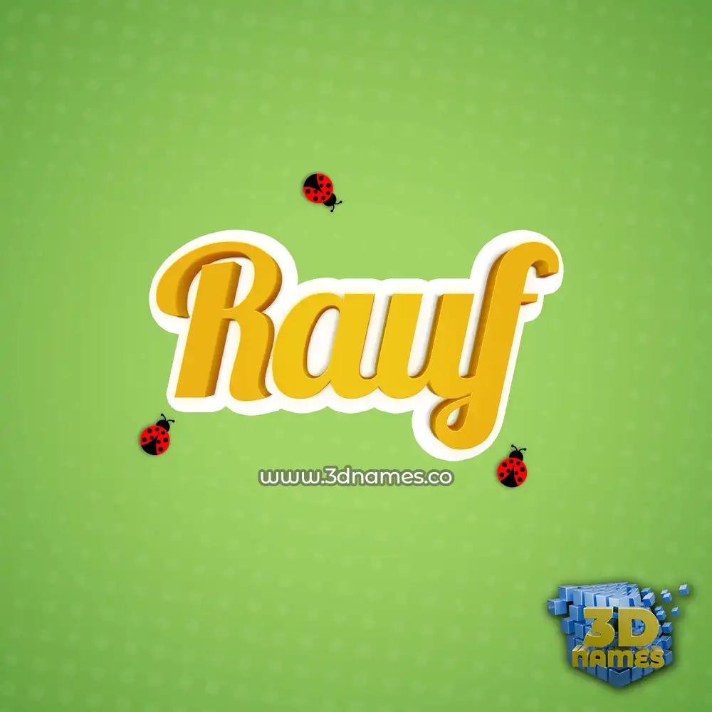rauf in Ladybugs style - 3D name wallpaper