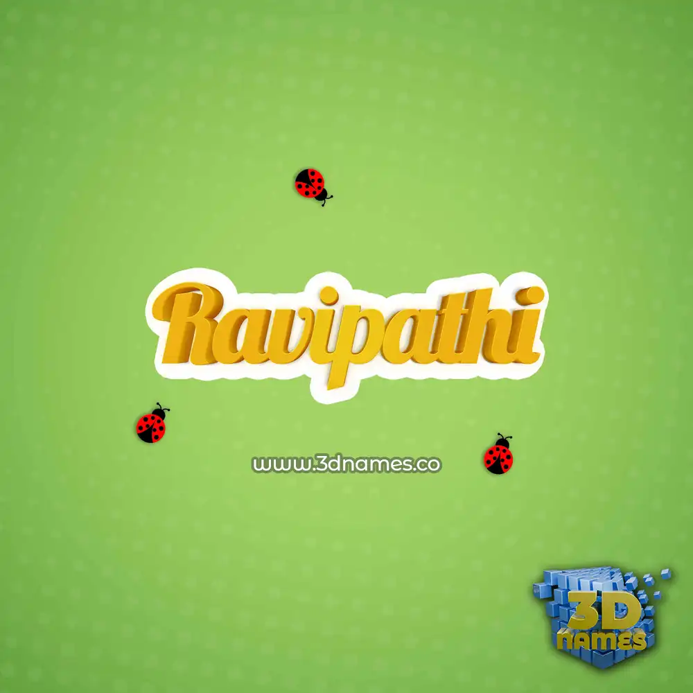 ravipathi in Ladybugs style - 3D name wallpaper