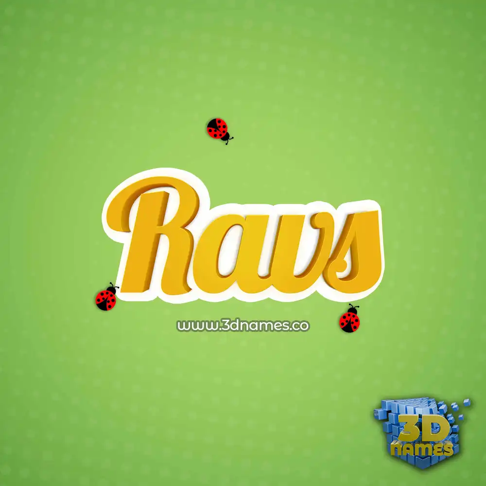 ravs in Ladybugs style - 3D name wallpaper