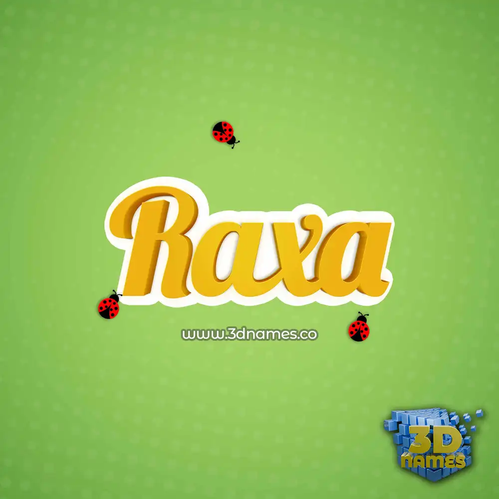 raxa in Ladybugs style - 3D name wallpaper