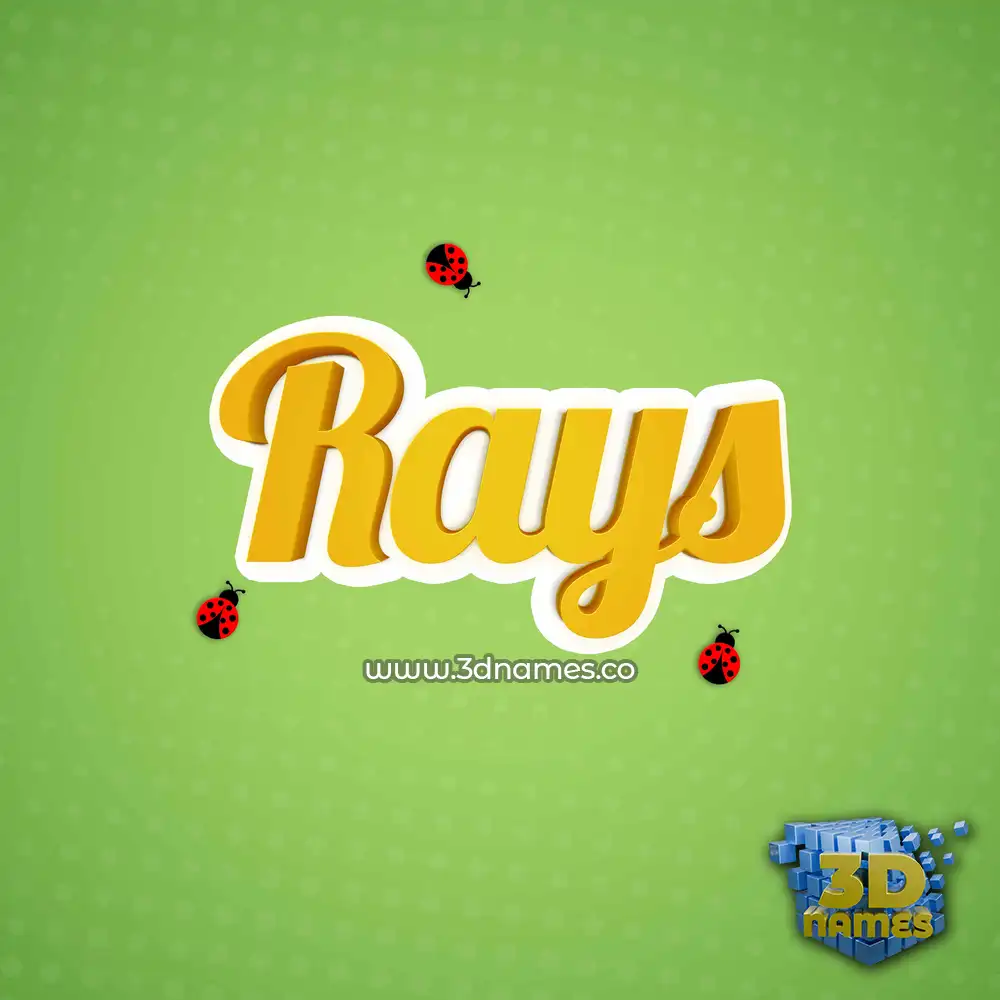 rays in Ladybugs style - 3D name wallpaper