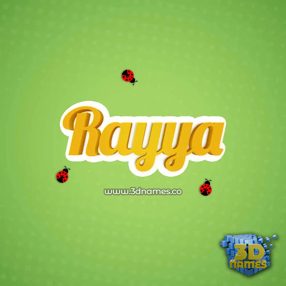 rayya in Ladybugs style - 3D name wallpaper