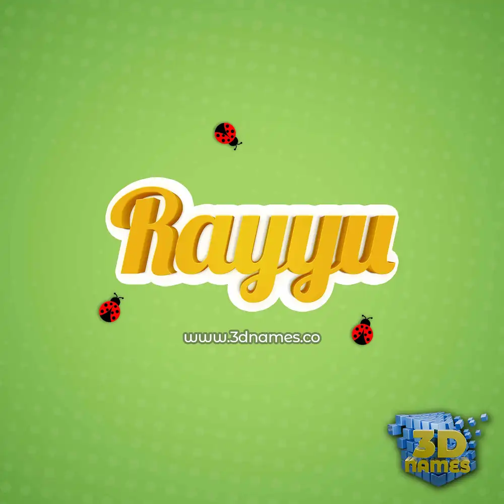 rayyu in Ladybugs style - 3D name wallpaper