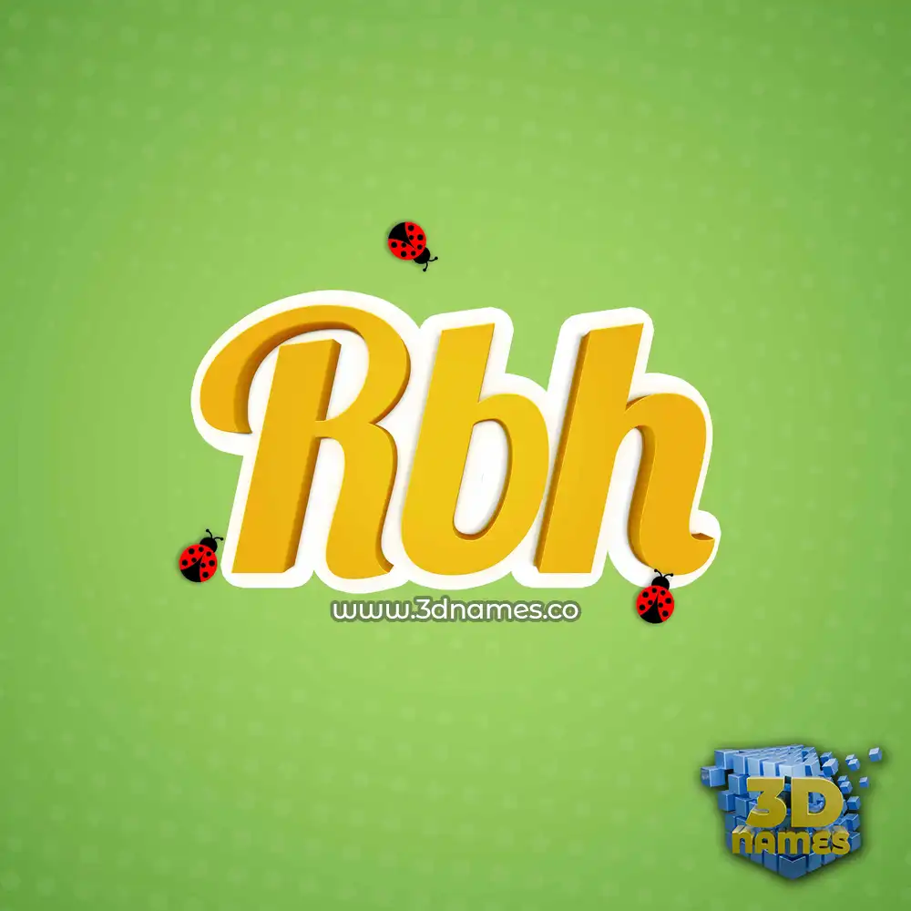 rbh in Ladybugs style - 3D name wallpaper