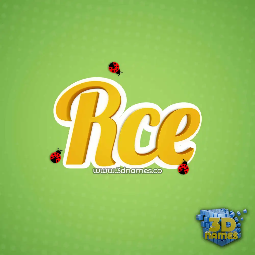 rce in Ladybugs style - 3D name wallpaper