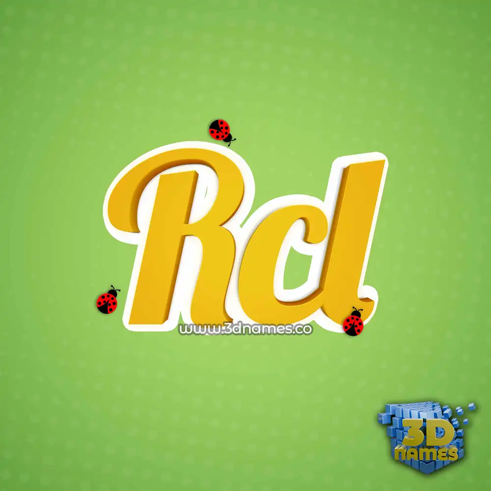 rcl in Ladybugs style - 3D name wallpaper