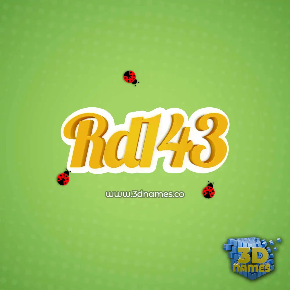 rd143 in Ladybugs style - 3D name wallpaper