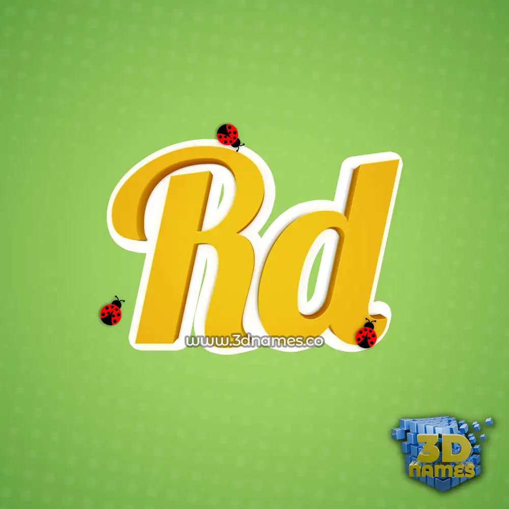 rd in Ladybugs style - 3D name wallpaper