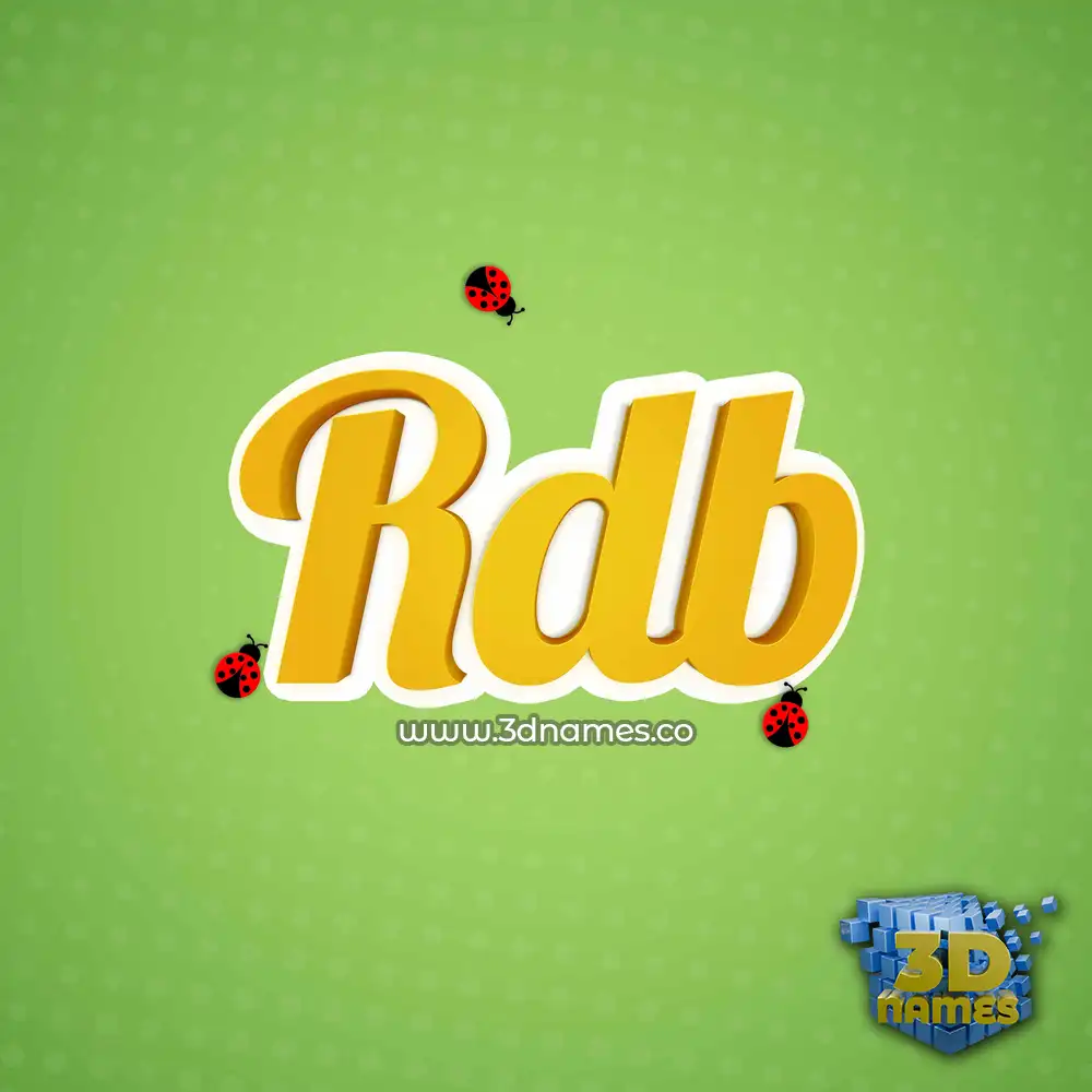 rdb in Ladybugs style - 3D name wallpaper